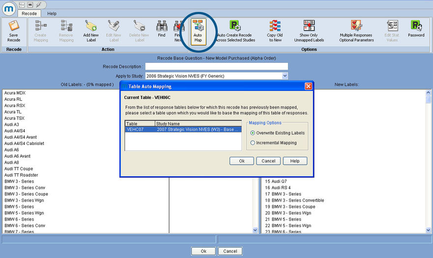 Recode Auto Map Dialog - Mtab Wikisupport